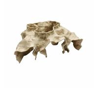 MotiveTech Aquatic Habitat Shelter Aquarium Cave Fish Structure Heart Mouth Entrance Decorative Refuge Suitable for Home Aquariums Small Pet Enclosures, Sand Yellow, S