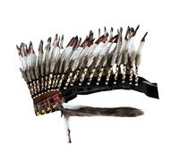 MotiveTech Artificial Feather Headdress, Chief Costume,Headpiece for Masquerade
