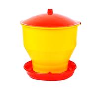 MotiveTech Automatic Chicken Feeder with Pigeon Feeding Bucket Quail Feed Bowl Water Dispenser Container Chicken Supplies, 4kg Feeder