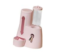 MotiveTech Automatic Hamster Feeder, Automatic Dispenser, Hamster Water Bottle, Versatile Transparent Bowl for Gerbils And Small Animals, pink, 125ml