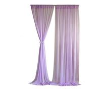 MotiveTech Backdrop Curtains, Wedding Decoration, Pleats with Rod Pockets, 2 Panels, Background Curtains for The Ceremony in The Room, Purple