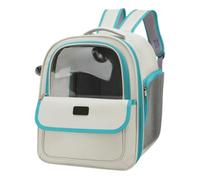 MotiveTech Backpack with Mesh Ventilation | Side Opening Access Panel, Pet Carrier Backpack with Front Window, Adjustable Shoulder Straps, for Outdoor Walks, Green