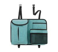 MotiveTech Backseat Organizer for Car with Tissue Box Cover and Quick Release Buckle for Travel, Blue