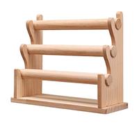 MotiveTech Bangle Bracelet Organizer Wooden Display Stand for Home Jewelry Storage, 3 Layer
