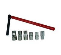 MotiveTech Bathroom Faucet Wrench Set, Shower Faucet Repair, Professional 8-14mm Plumber's Tail Nut Kit, Red