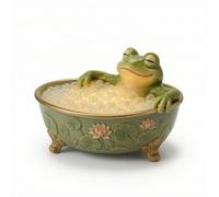 MotiveTech Bathtub Figurine Lamp Relaxing Bathtub with Animal Cute Nightlight for Nightstand, Bubble Happy Bath Lamp - Frog