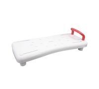 MotiveTech Bathtub Seat Board Anti-Slip Bathtub Seat with Handle Portable Tub Transfer Bench for Elderly, Seniors, Red