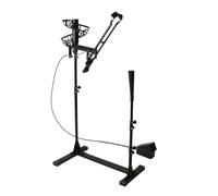 MotiveTech Batting with Foot Pedal Adjustable-Height Baseball Batting Metal Automatic Ball Feeding Machine for Coaches, Backyard, Training Cages