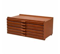MotiveTech Beech Wood Art Supply Storage Box Multifunctional Desktop Art Supply Cabinet with a Work Sturdy for Bedrooms, 6 Paint Box