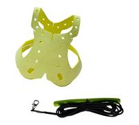 MotiveTech Bird Harness Leash Parrot Pigeon Harness Leash Training Strap Comfortable Design Anti-Facelift for Garden Activities Bird, Yellow