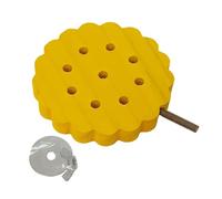 MotiveTech Bird Perch Stand, Toy Cage Accessories, Paw Loops, Playground, Parrot Stand Holder for Lovebirds, Conure, Budgies, Round