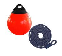 MotiveTech Boat Buoy Ball with Rope, Versatile Marine Mooring Buoy with Eyelet for Small Boats, Marker, Sea Yacht, Blue Rope