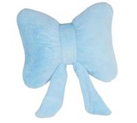 MotiveTech Bow Decorative Throw Pillow Novelty Plush Bowknot Shaped Throw Pillows Cute Bow Cushion Home Decor Seat Cushion for Sofa Bed Couch Bench Car, Blue