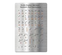 MotiveTech Braille Alphabet Board Numbers with Raised Dots for Beginning Students