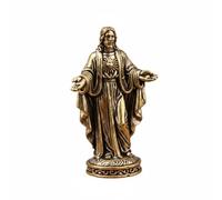 MotiveTech Brass Figurine Sacred Statue Ornament Sculpture With Intricate Detailing And Vintage Finish Crafted From Brass Suitable for Christian Home Decor, Pray