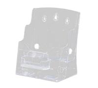 MotiveTech Brochure Holder Acrylic Business Card Display Stand Clear Booklet Tabletop Flyer Countertop Organizer for School Restaurant, A5 2 Tiers