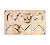 MotiveTech Busy Board DIY Material Unpainted Motor Skill Early Educational Teaching Props Sensory Toy Activity Board for Toddler Kids, Maze