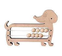 MotiveTech Busy Board DIY Material Unpainted Motor Skill Early Educational Teaching Props Sensory Toy Activity Board for Toddler Kids, Bead Dog