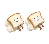 MotiveTech Cartoon Face Wash Hand Strap, Sweatband, Towel Band, Flexible, Absorbent, Hand Strap, Convenient to Wash, white toast