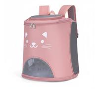 MotiveTech Cat Carrier Backpack Pet Backpack Cat Travel Carrier With Continuous Air Circulation Nylon Supportive Back Cushion Zipper Closure suitable for, Pink
