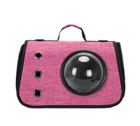 MotiveTech Cat Carrier with Bubble Window Portable Spherical Pet Carrier Breathable Cat Travel Bag for Cats, Small Pets, Visits, Rose Red