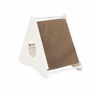 MotiveTech Cat Scratching Board Cat Scratcher Hammock Lounger Triangle Scratching Pad With Hanging Toy Honeycomb Corrugated Paper Surface suitable for indoor cats relaxation areas pet shelters, S