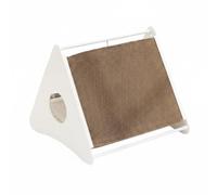 MotiveTech Cat Scratching Board Cat Scratcher Hammock Lounger Triangle Scratching Pad With Hanging Toy Honeycomb Corrugated Paper Surface suitable for indoor cats relaxation areas pet shelters, L