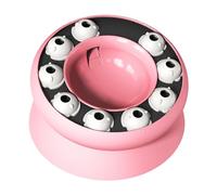 MotiveTech Cat Slow Feeder Elevated Bowl, Slow Eating Eating Diet Treat Dispenser, Interactive Puzzle Toys, Pink