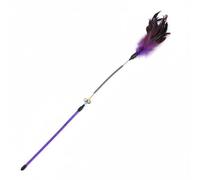 MotiveTech Cat Teaser Interactive Rod Toy Feather With Bell Wire And Strong PVC Handle Promotes Active Play suitable for indoor cats daily training, Purple
