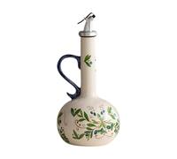 MotiveTech Ceramic Oil Dispenser with Handle, Decorative Oil Dispenser Bottle, Liquid Container for The, Green