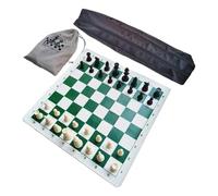 MotiveTech Chess Set As A Lightweight Travel Chess And Strategy Game. A Rollable Board Game Set Made of Resin And PVC for Educational Games on The Go, 34cm mat