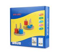 MotiveTech Children Game Educational Toy Peg Set Reasoning Rings Matching Cards Brain Teaser Encourages Observation Comparison Planning Suitable for Preschool Learning Family Game Time