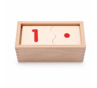 MotiveTech Children Math Puzzle Wooden Number Matching Puzzle Counting Board Toy With Self Correcting Design And Storage Box suitable for home practice preschool centers travel
