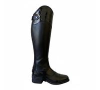 MotiveTech Children Riding Gear Leather Half Equestrian Leg Guards With Ergonomic Fit And Close For Comfort And Control Suitable for training practice outdoor riding, M, Adult
