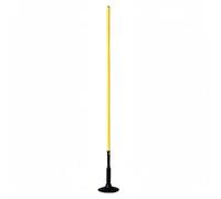 MotiveTech Children Training Cones Soccer Agility Poles Dribbling Poles Training Slalom Poles with ground stakes and wide base for reduced wobble on turf, Yellow, 1.5m