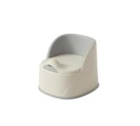 MotiveTech Children Training Potty Toilet Chair Potty High Back Support Raised Guard Removable Inner Bowl Non Slip Bottom BPA PP Suitable for Home use, Cream Gray