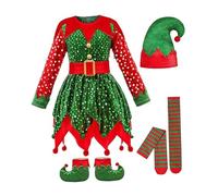 MotiveTech Children's Christmas Costume with Hat for Theatrical Performance Games, 73.5cm
