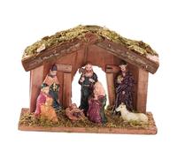 MotiveTech Christmas Nativity Scene Figures, Nativity Scenes for Christmas Sculptures, Religious Gift for Festival Display Cases, Style B