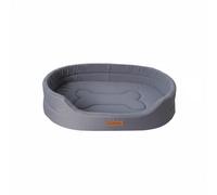 MotiveTech Cleanable Dog Bed, Oxford Cloth, Oval, Warm, for Pets, Gray, M