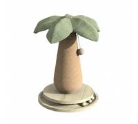 MotiveTech Coconut-Tree-Shaped Cat Stable Tree Cat Scratcher with Rolling Ball Track Sturdy for Bedroom, S