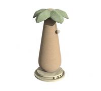 MotiveTech Coconut-Tree-Shaped Cat Stable Tree Cat Scratcher with Rolling Ball Track Sturdy for Bedroom, L