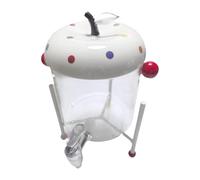MotiveTech Cold Water Kettle with Tap, 2.5L Glass Beverage Dispenser, Modern Drink Container, Water And Juice Jug for Refrigerator, A