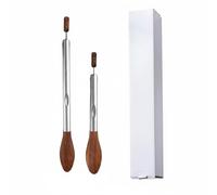 MotiveTech Composite Material Tongs Stainless Steel Kitchen Utensil Cooking Wooden Handle Plum-Shaped Firm Hold Heat Protection, 9 Inch + 12 Inch Walnut Wood Tongs - Boxed Set