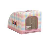 MotiveTech Cooling Shelter Pet House Cabin Shelter, size to 6, Oxford Cloth Printed Pink Plaid Small Dog Semi-circular Air-conditioned Ice House