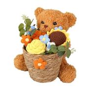 MotiveTech Crochet Flower Bear Cartoon Multifunction Gifts for Wife Girlfriend Crochet