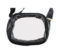 MotiveTech Cross Body Bag Clear Purse for Commuting Summer Vacation Shopping, Black