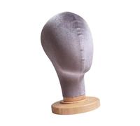 MotiveTech Display Head for Desktop Use, Freestanding Mannequin Head for Beauty Shops, Gray