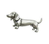 MotiveTech Dog Brooch | brushed Finish, Dog Lover Pin, for Jackets, Streetwear