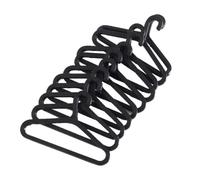MotiveTech Dollhouse Hangers Miniature Clothes Hangers Doll Clothes Hangers Tiny Wardrobe Hangers PETG Build Realistic Shape Suitable for hobby scenes displays shops bedrooms photography, Black
