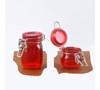 MotiveTech Dollhouse Jar with Lid Compact Mini Container Jar Lightweight Miniature for Hobbyists, Red